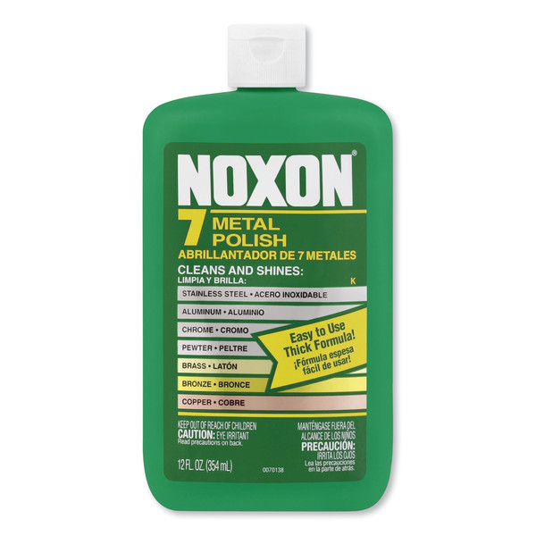 Noxon Metal Polish, Liquid, 12 oz Bottle, PK8 62338-00118